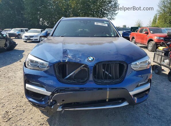 5UXTR9C59KLD90307 2019 BMW X3 Blue Widok z przodu
