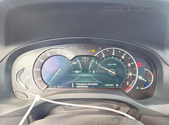 5UXTR9C59KLD90307 2019 BMW X3 Blue Widok zestawu wskaźników