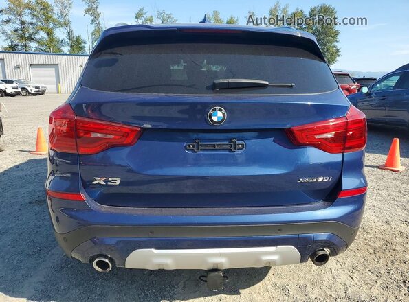 5UXTR9C59KLD90307 2019 BMW X3 Blue Widok z tyłu
