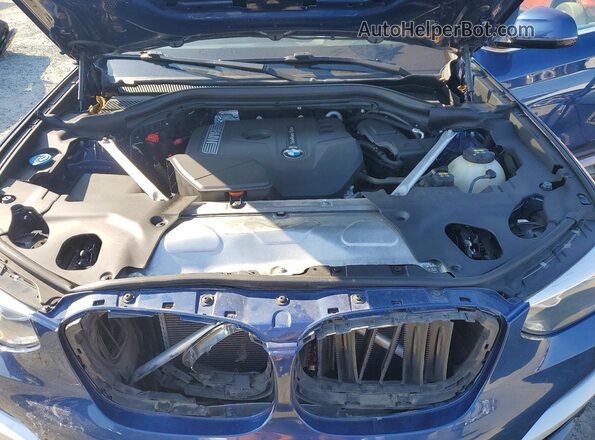 5UXTR9C59KLD90307 2019 BMW X3 Blue Widok komory silnika