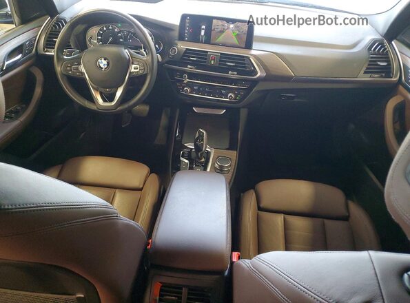 5UXTR9C59KLD93837 2019 BMW X3 Blue წინა პანელის ხედი