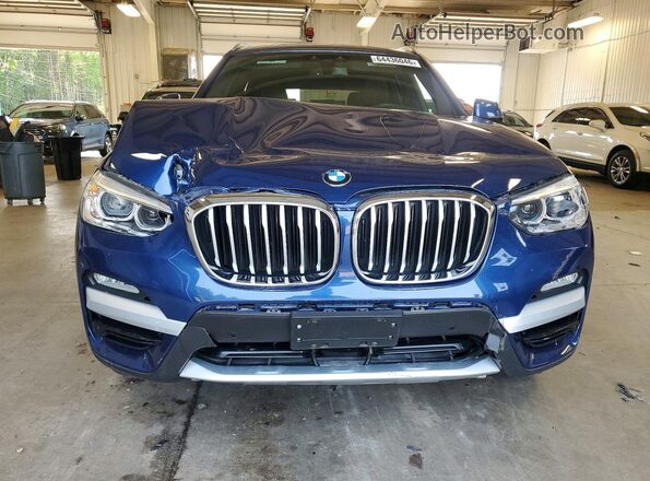 5UXTR9C59KLD93837 2019 BMW X3 Blue წინა ხედი
