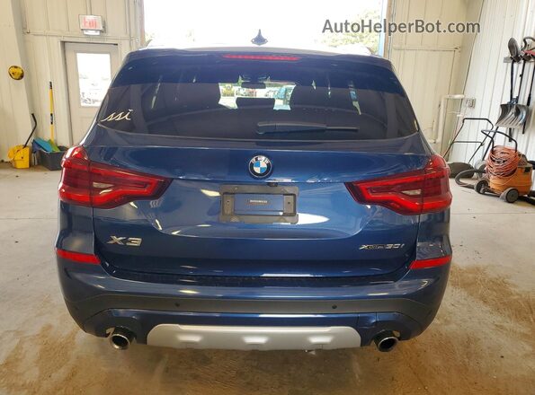 5UXTR9C59KLD93837 2019 BMW X3 Blue უკანა ხედი
