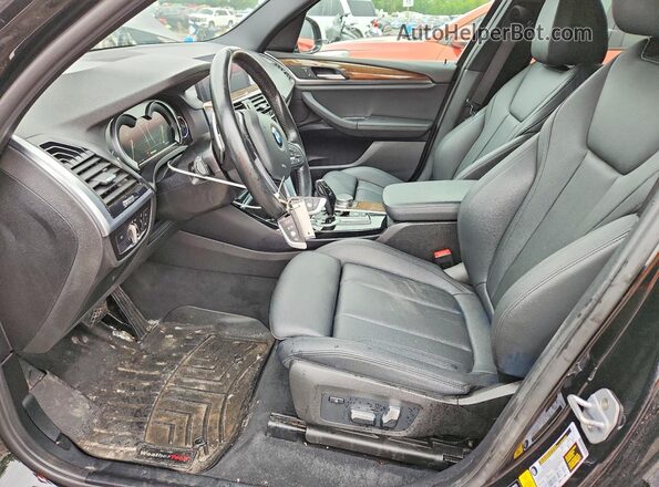 5UXTR9C59KLD94423 2019 BMW X3 Black Widok wnętrza z przodu