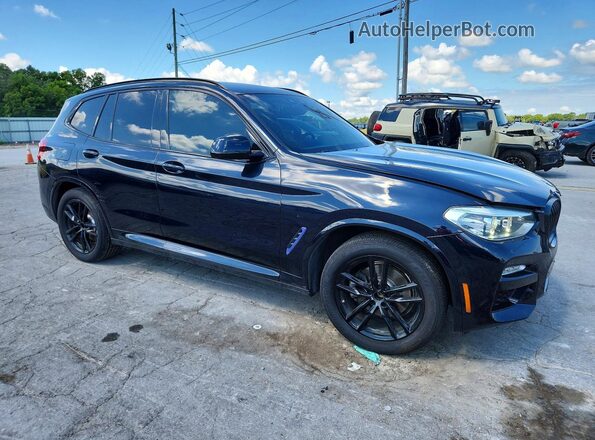 5UXTR9C59KLP85441 2019 BMW X3 Black Delantero derecho