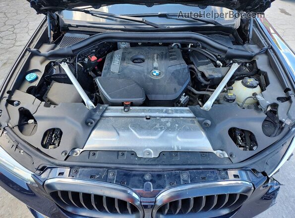 5UXTR9C59KLP85441 2019 BMW X3 Black Vista del compartimento del motor