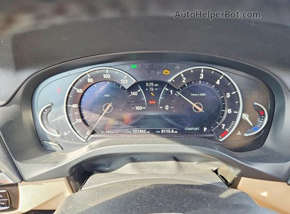 5UXTR9C5XJLC79831 2018 BMW X3 White Vista del cuadro de instrumentos