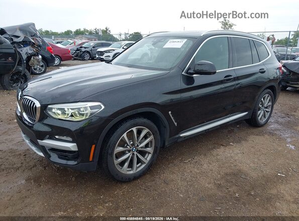 5UXTR9C5XJLD70016 2018 BMW X3 Black Առջևի ձախ երեք քառորդ տեսարան