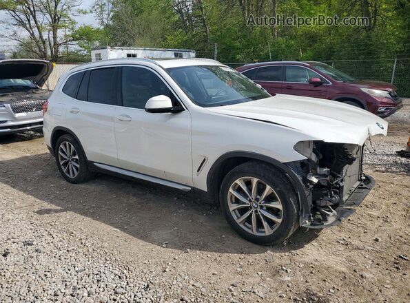 5UXTR9C5XKLE11567 2019 BMW X3 White Передня права чверть