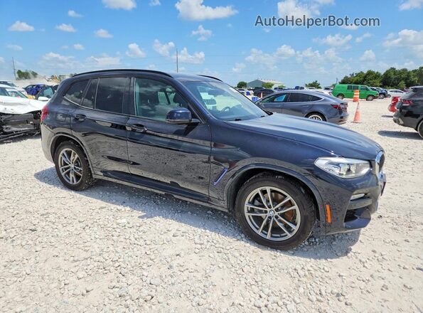 5UXTR9C5XKLP91006 2019 BMW X3 Blue Передня права чверть