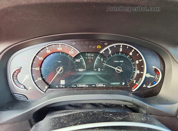 5UXTR9C5XKLP94410 2019 BMW X3 Черный Вид щитка приборов