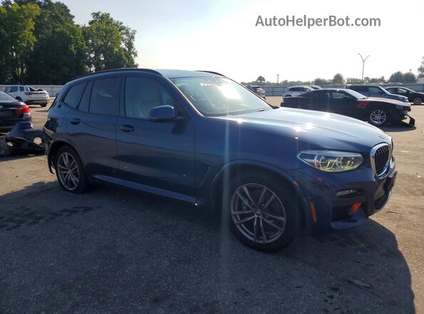 5UXTS1C04L9D52878 2020 BMW X3 Синий Передняя правая четверть