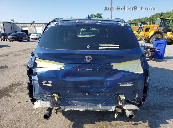 5UXTS1C04L9D52878 2020 BMW X3 Синий Вид сзади