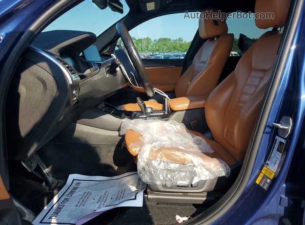 5UXTS1C04L9D52878 2020 BMW X3 Синий Вид салона спереди