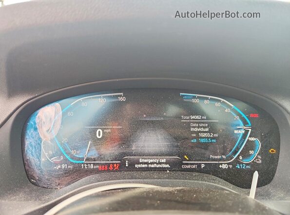 5UXTS1C05M9F02501 2021 BMW X3 Silver Instrument cluster view