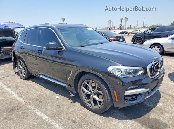 5UXTS1C05M9G31824 2021 BMW X3 Черный Передняя правая четверть