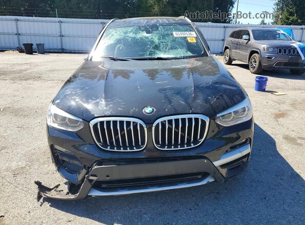 5UXTS1C0XM9E58320 2021 BMW X3 Black Front view