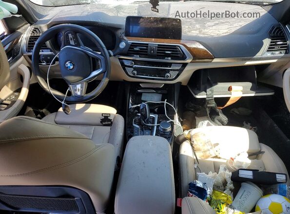 5UXTS1C0XM9E58320 2021 BMW X3 Black Dashboard view