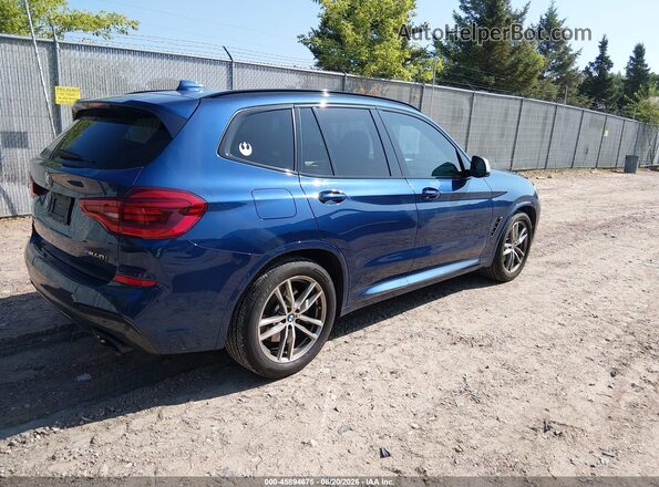 5UXTS3C50J0Z00543 2018 BMW X3 Blue Rear right