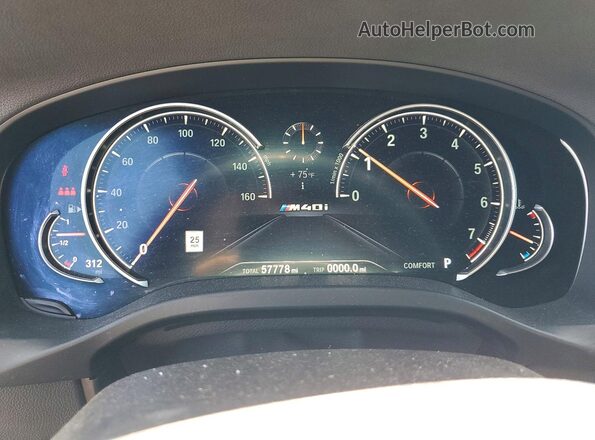 5UXTS3C50K0Z06246 2019 BMW X3 Black Սարքավորումների վահանակի տեսք