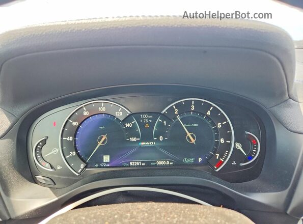 5UXTS3C51K0Z06479 2019 BMW X3 Blue Սարքավորումների վահանակի տեսք