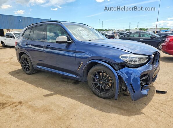 5UXTS3C51K0Z06479 2019 BMW X3 Blue Առջևի աջ