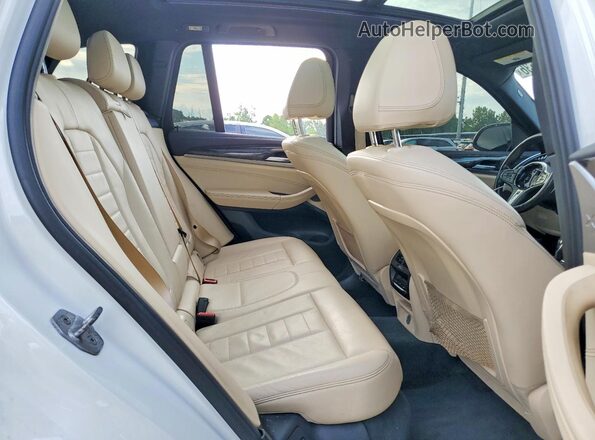 5UXTS3C54K0Z06315 2019 BMW X3 White უკანა სალონის ხედი