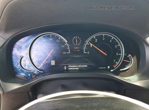 5UXTS3C54K0Z08758 2019 BMW X3 Blue Սարքավորումների վահանակի տեսք