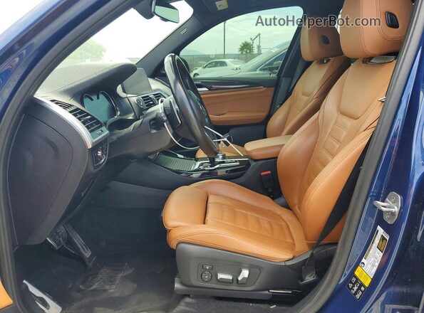 5UXTS3C54K0Z08758 2019 BMW X3 Blue Սալոնի դիմացի տեսք