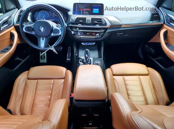 5UXTS3C54K0Z08758 2019 BMW X3 Blue Առջևի վահանակի տեսք