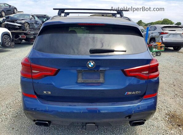 5UXTS3C54K0Z08758 2019 BMW X3 Blue Հետևի տեսք