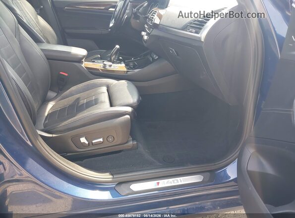 5UXTS3C57J0Y96474 2018 BMW X3 Blue Widok wnętrza z przodu