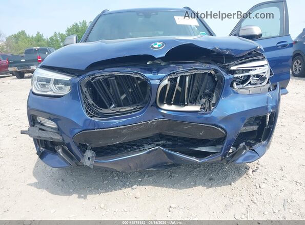 5UXTS3C57J0Y96474 2018 BMW X3 Blue Widok z przodu