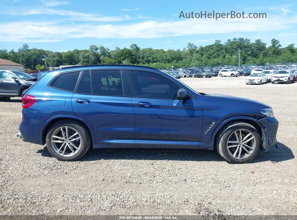 5UXTS3C57J0Y97155 2018 BMW X3 Blue Widok wnętrza z tyłu