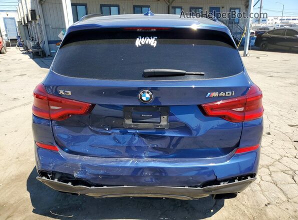 5UXTS3C58J0Y95611 2018 BMW X3 Blue უკანა ხედი