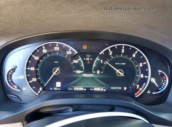 5UXTS3C58J0Y95611 2018 BMW X3 Blue ხელსაწყოთა პანელის ხედი