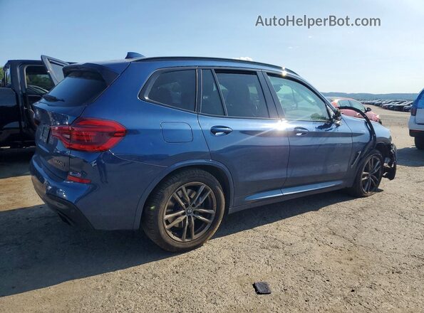 5UXTS3C58KLR72137 2019 BMW X3 Blue Trasero derecho
