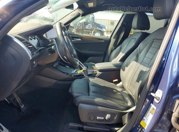 5UXTS3C58KLR72137 2019 BMW X3 Blue Vista interior delantera