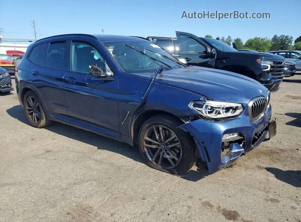 5UXTS3C58KLR72137 2019 BMW X3 Blue Delantero derecho