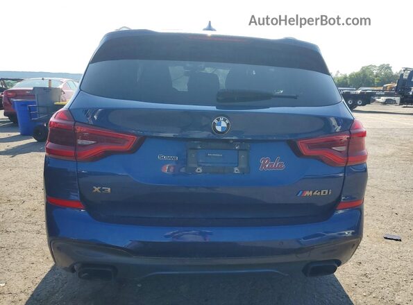5UXTS3C58KLR72137 2019 BMW X3 Blue Vista trasera