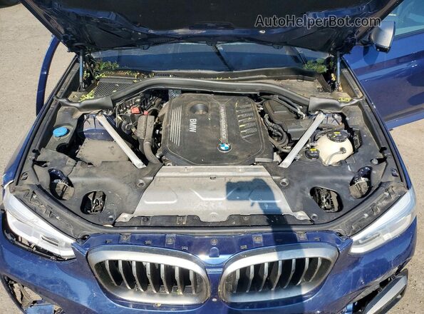 5UXTS3C58KLR72137 2019 BMW X3 Blue Vista interior trasera