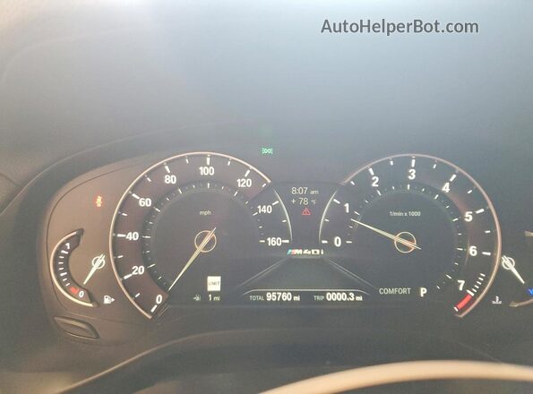 5UXTS3C59KLR74074 2019 BMW X3 Charcoal Instrument cluster view