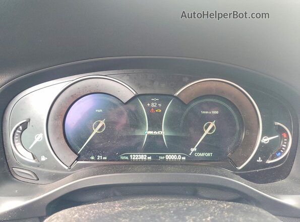 5UXTS3C5XK0Z08036 2019 BMW X3 White Instrument cluster view