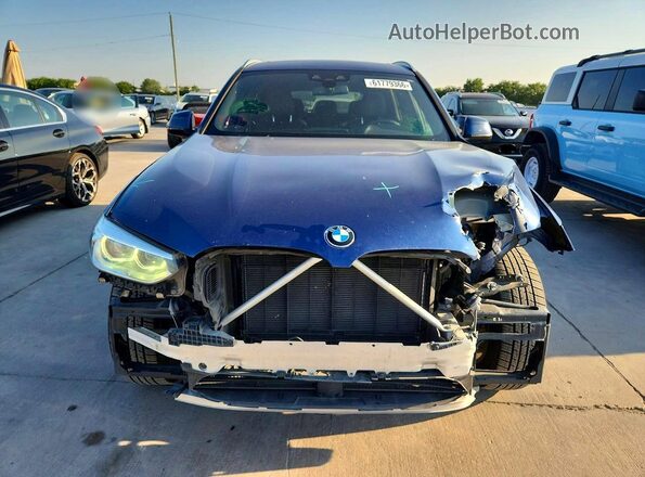 5UXTY3C00L9C60600 2020 BMW X3 Blue წინა ხედი