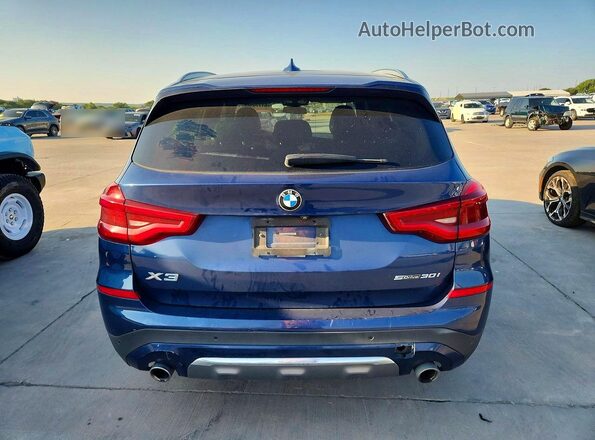 5UXTY3C00L9C60600 2020 BMW X3 Blue უკანა ხედი