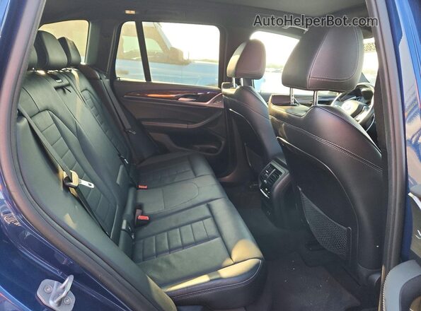 5UXTY3C00L9C60600 2020 BMW X3 Blue უკანა სავარძლების ხედი