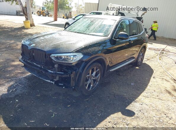 5UXTY3C00M9G13290 2021 BMW X3 Black Przód lewy