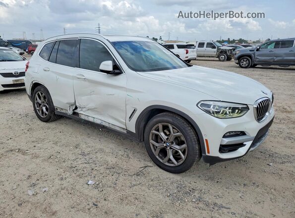 5UXTY3C02M9D78987 2021 BMW X3 White წინა მარჯვენა