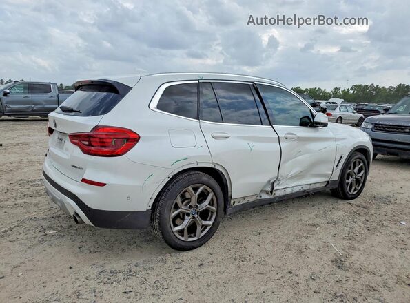 5UXTY3C02M9D78987 2021 BMW X3 White უკანა მარჯვენა