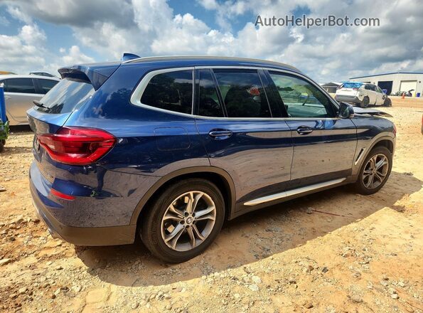 5UXTY3C02M9E04990 2021 BMW X3 Blue უკანა მარჯვენა